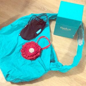 Tieks box, flower, and bag